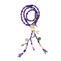 Naszyjnik z lapis lazuli i kwarcu różowego kolekcja CANTEDESKIA